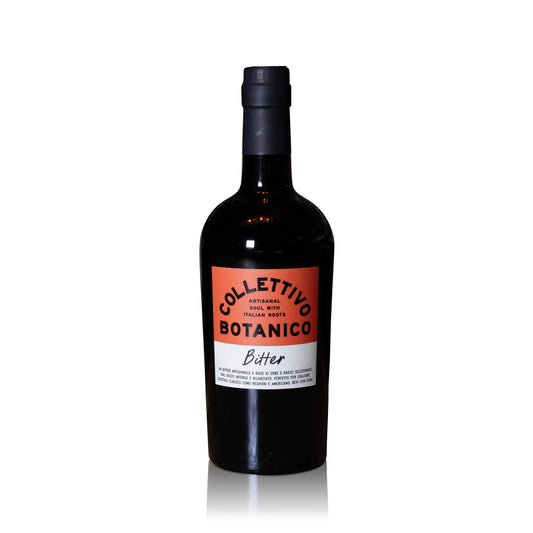 Alt="Bitter Collettivo Botanico prodotto con erbe locali, rabarbaro e karkadè"